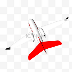 仿真飞机模型图片_仿真红色航空飞机