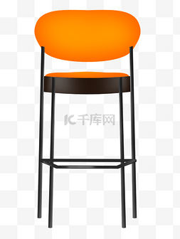 座位席位图片_橘色椅子座位插画