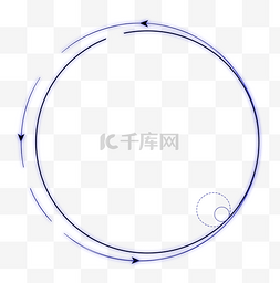 科技元素线圈图片_简约深蓝色科技圆环边框
