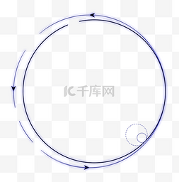 科技边框简洁边框图片_简约深蓝色科技圆环边框