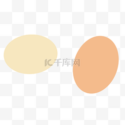 两个圆形鸡蛋