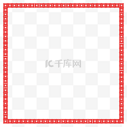 红色中国风边框标题框