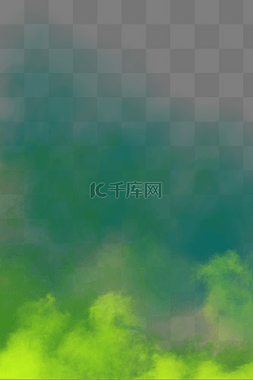 云朵绿色装饰图片_绿色夏日迷雾云雾装饰