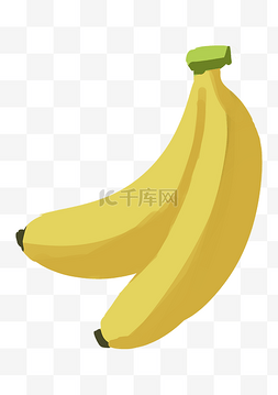 水果两根香蕉插画