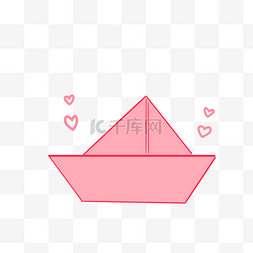 小纸船的梦图片_红色纸船