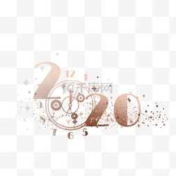 2020金色创意图片_2020年创意复古金色钟表