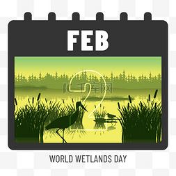 world wetlands day日历剪影