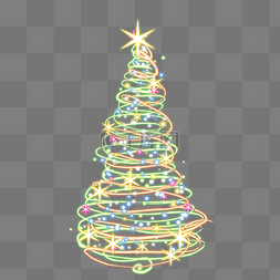 霓虹灯闪灯圣诞树