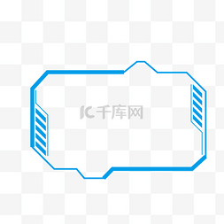 青色科技感矢量边框