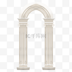 白色拱形拱门