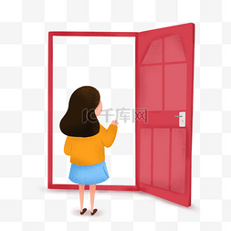 关门的女孩图片_关门的女孩