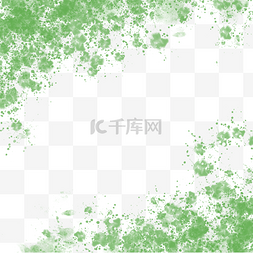 水粉框图片_春天春季水彩绿色水粉边框