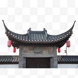 中式青砖墙图片_中式大门门楼