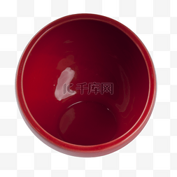 红色饭碗图片_红色光滑圆碗