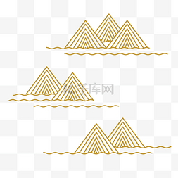 金色纹路图片_金色线条山水