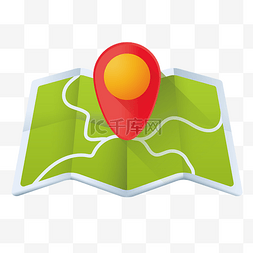旅行元素图片_旅行导航地图插画