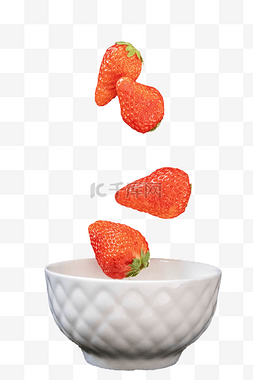 新鲜水果甜品图片_弹起大草莓