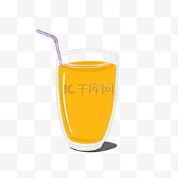 玻璃杯装饮料图片_橙色玻璃杯装果汁
