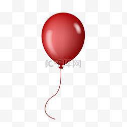 简约深红色宴会气球