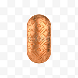 橙色胶囊图片_橙色金属质感纹理胶囊装饰