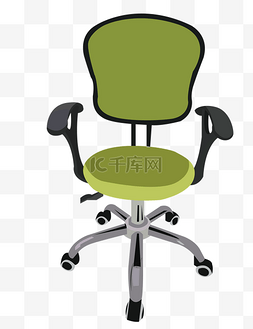 黑色扶手图片_绿色旋转座椅 