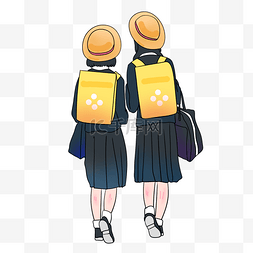 穿校服学生图片_穿校服女学生上学