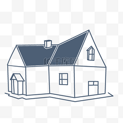 房子线描图片_线描房屋房子
