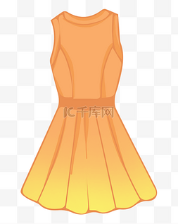 橙色长裙装饰