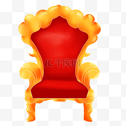 宝座椅子图片_女神节宝座红色椅子