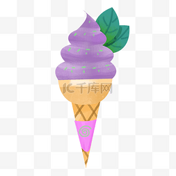 香芋冰淇淋图片_香芋薄荷冰淇淋