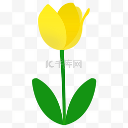 中国风花朵矢量图片_黄色郁金香美丽的花朵