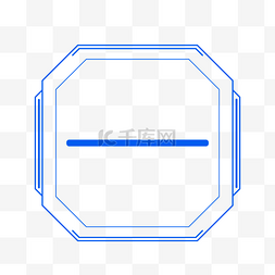 科技蓝色扫码框