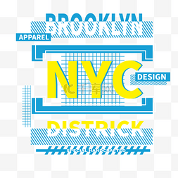 brooklyn nyc districk潮流t恤印花