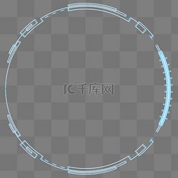蓝绿边框图片_科技风蓝绿圆形边框
