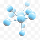 蓝色立体化学分子