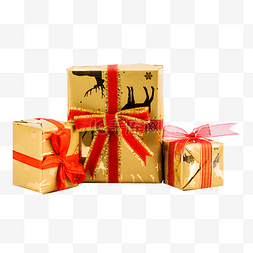 金色礼物盒圣诞图片_圣诞金色礼物盒
