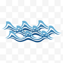 简单层叠的海浪插图