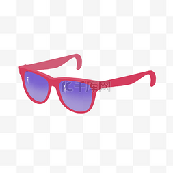桃红色时尚太阳眼镜夏季护眼用品