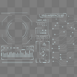 抬头显示器图片_矢量蓝色科技数据信息设置界面