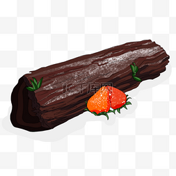 yule log cake圣诞巧克力草莓树干蛋