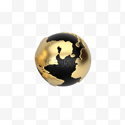 金色圆弧地球元素