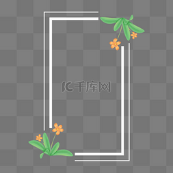 卡通图片_绿色植物边框