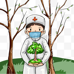 中国植树节图片_植树节医生希望树
