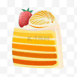 ins蛋糕图片_生日草莓橘子果汁蛋糕免扣下载