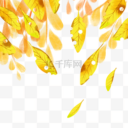 秋天黄叶落叶底纹