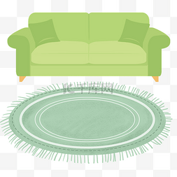 家居用的绿色沙发