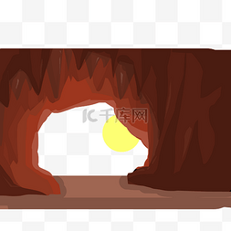 螃蟹洞穴图片_红色山洞洞穴