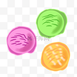 冰淇淋球俯视