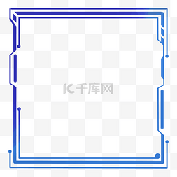 渐变蓝色几何边框