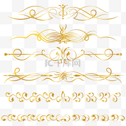 金色花纹线条装饰